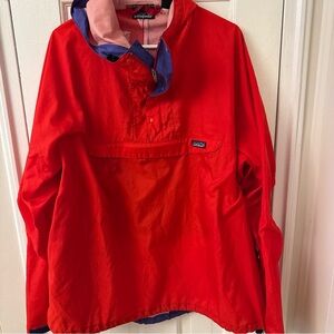 VINTAGE Patagonia Jacket Mens XL Red Anorak Pullover Windbreaker Made USA 90s